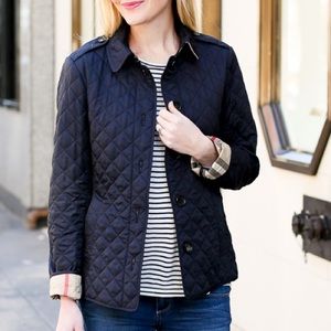 Burberry black quilted jacket